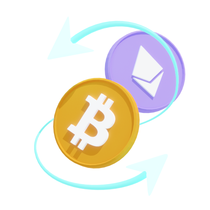Deposit, swap & withdraw EUR, BTC, USDC, and more