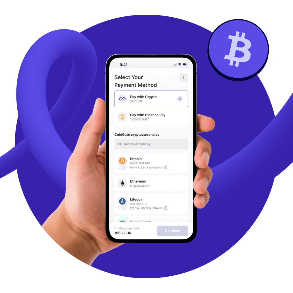 Priimkite kripto mokėjimus greitai ir be papildomų mokesčių