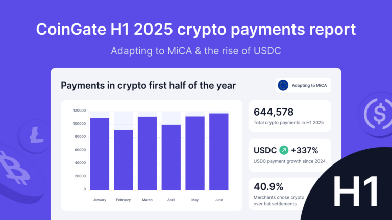 CoinGate H1 2025 Crypto Payments Report: MiCA’s Shakeup and the Rise of USDC