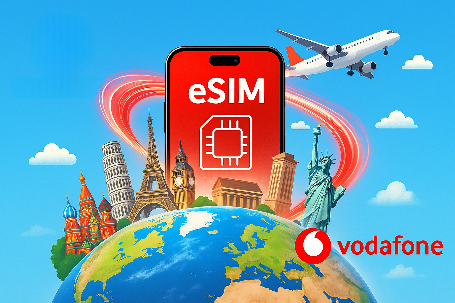 Roaming Costs Painful? Vodafone eSIM Ends It.