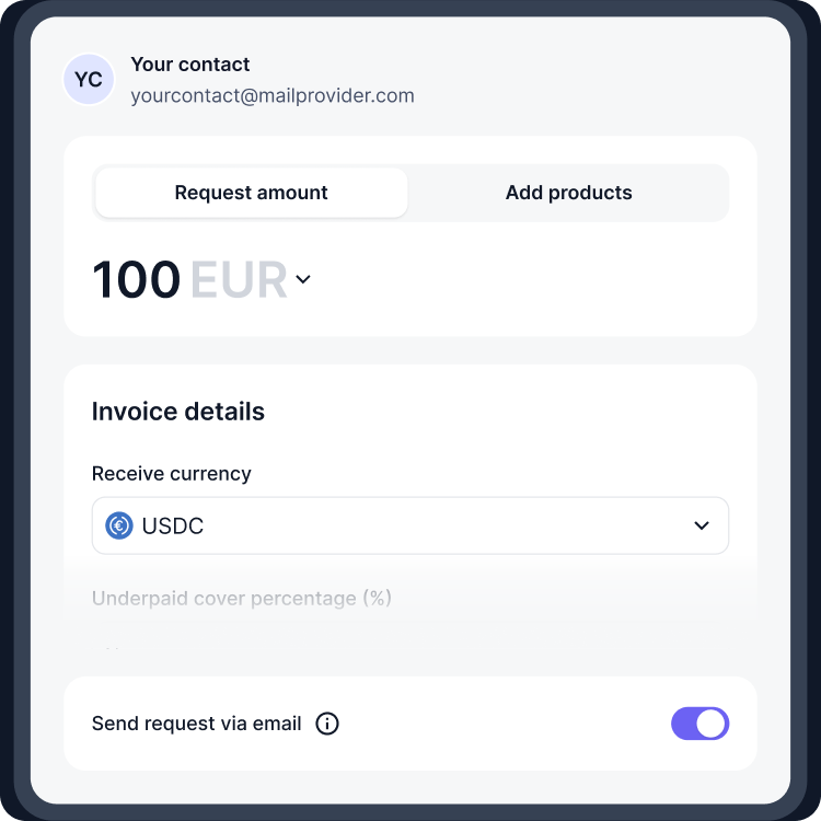 Crypto invoicing made simple