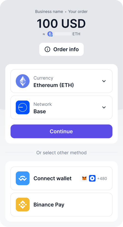 accept crypto and bitcoin payments