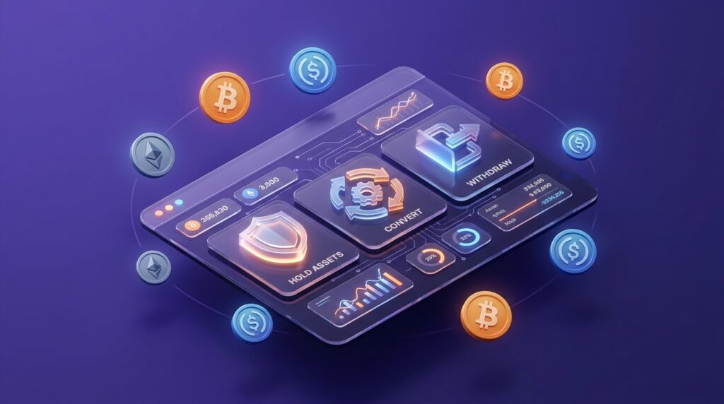 crypto hold convert withdraw