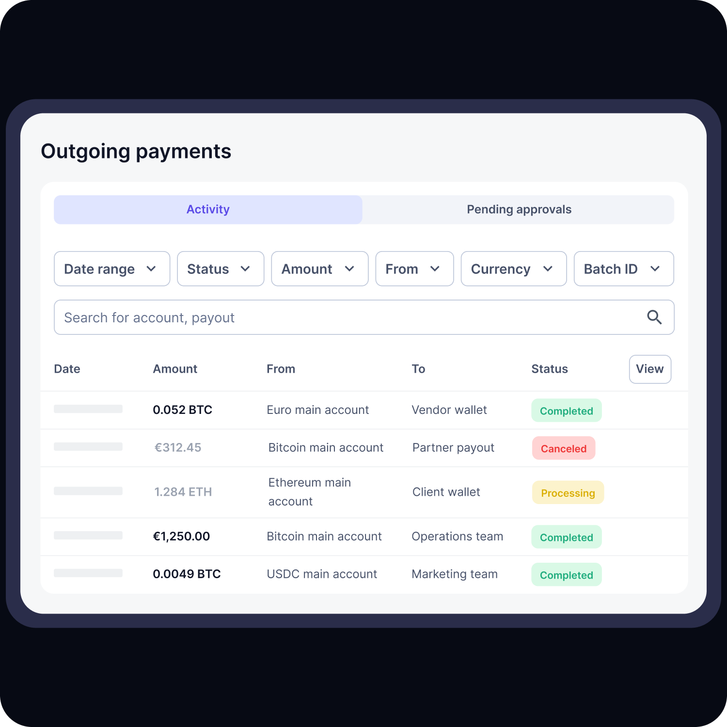 The best way to send crypto at scale