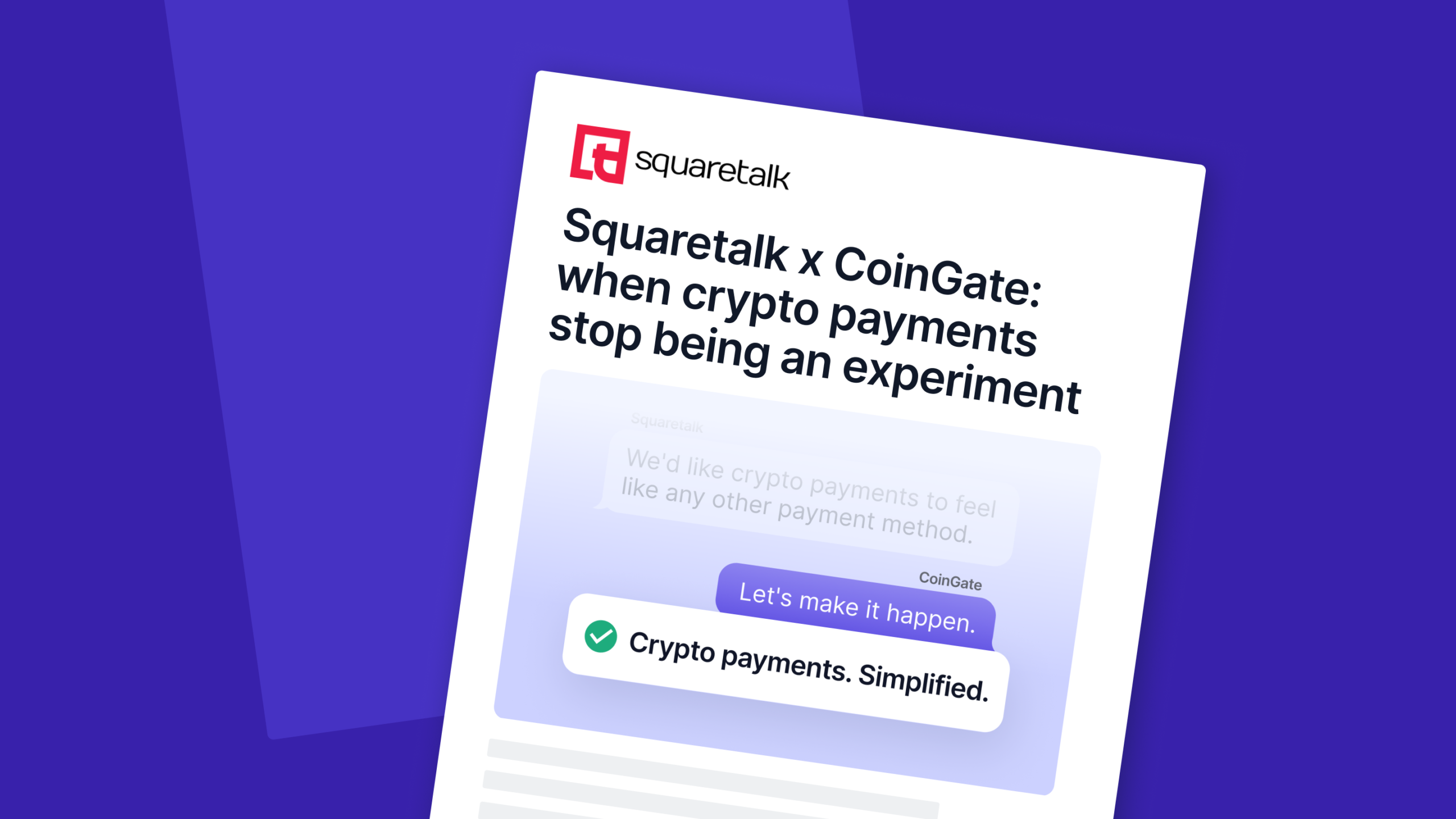 Squaretalk x CoinGate: When Crypto Payments Stop Being an Experiment